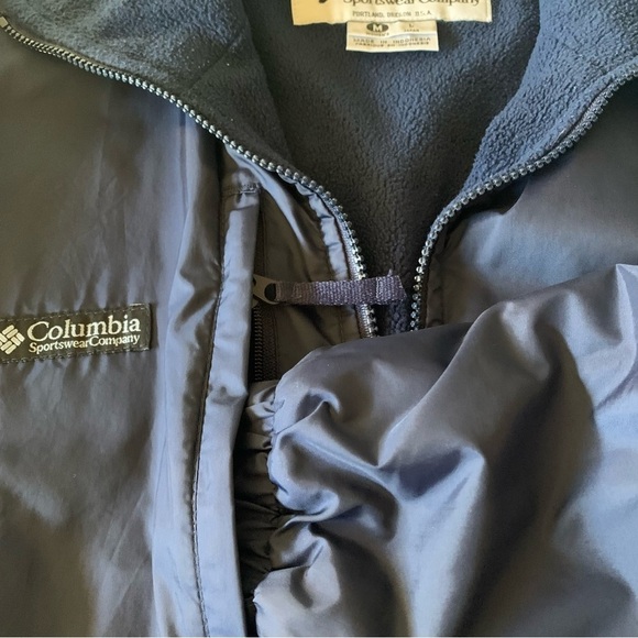 Columbia Jacket Sport Coat Full Zip Transition Season Wind Breaker Anorak Navy M - Picture 8 of 15